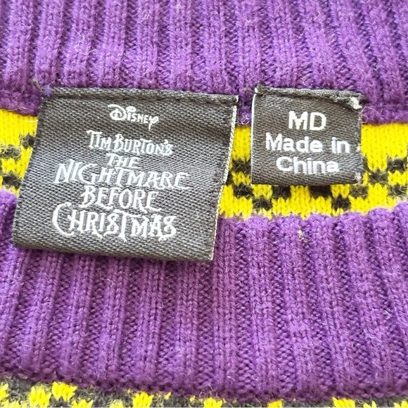 DISNEY Tim Burtons The Nightmare Before Christmas Jack Skellington Sweater M - Picture 7 of 10